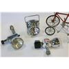 Image 3 : TWO MODEL BIKES AND TWO VINTAGE LAMPS