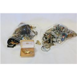 TWO BAGS OF JEWELLRY