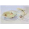 Image 1 : STAFFORDSHIRE JUG AND BOWL SET
