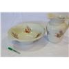Image 2 : STAFFORDSHIRE JUG AND BOWL SET