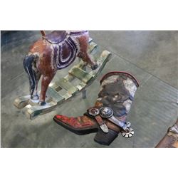 ROCKING HORSE AND COWBOY BOOT