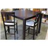 Image 1 : MODERN PUB HEIGHT TABLE AND TWO CHAIRS