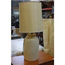 LRGE HOBNAILTABLE LAMP WITH SHADE