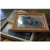 Image 1 : MIRRORED TRUCK PICTURE OIL PAINTING ON CANVAS AND FLOWER PRINT