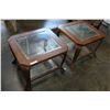 Image 1 : PAIR OF METAL AND GLASS ENDTABLES
