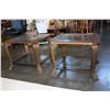 Image 2 : PAIR OF METAL AND GLASS ENDTABLES
