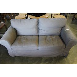 MODERN GREY IKEA ROLLED ARM LOVESEAT