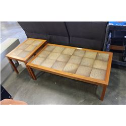 TILE TOP COFFEE TABLE AND ENDTABLE