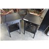Image 1 : PAIR OF IKEA BLACK HENNES NIGHTSTANDS