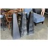 Image 1 : SET OF THREE TRIANGULAR PATIO LANTERNS