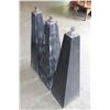Image 2 : SET OF THREE TRIANGULAR PATIO LANTERNS