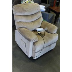 BRAND NEW MAZZIN HOME ELEGANCE MICRO SUEDE POWER LIFT CHAIR ON WHEELS