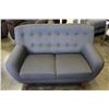 Image 3 : BRAND NEW MAZZIN HOME ELEGANCE BUTTON ACK CLUB STYLE GREY FABRIC SOFA AND LOVESEAT