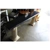 Image 2 : LARGE CONSOLE TABLE GLASS TOP ON PILLARS