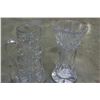 Image 2 : HEAVY CRYSTAL VASE AND HANDLED PITCHER
