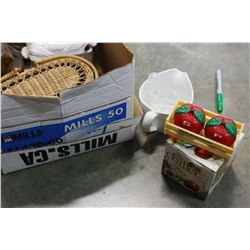 BOX OF MISC HOUSEHOLD GOODS