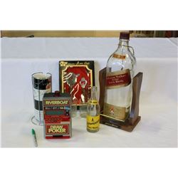 LOT OF NOVELTY BAR ITEMS