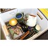Image 2 : BOX OF BLUE MOUNTAIN POTTERY AND OTHER COLLECTIBLE PIECES