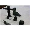 Image 3 : CARVED TOTEM STONE PAPER WEIGHT AND ANIMAL FIGURES
