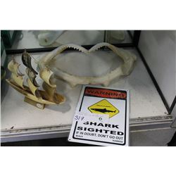 SHARK JAW SIGN AND BONE SHIP