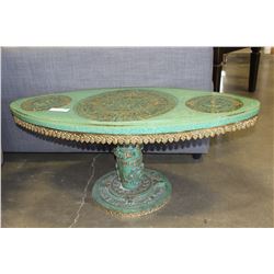 UNIQUE GLASSTOP EASTERN COFFEE TABLE