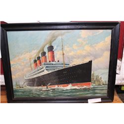 OIL PAINTING AQUITANIA