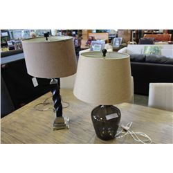 TWO TABLE LAMPS