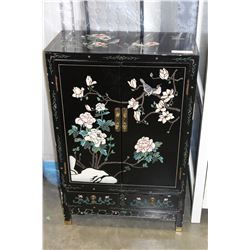 TWO DOOR EASTERN LACQUERED CABINET