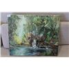 Image 1 : ACRYLIC PAINTING ON CANVAS A LITTLE HUT BY OTTO JEGODTKA