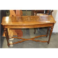 BURLED WALNUT SOFA TABLE