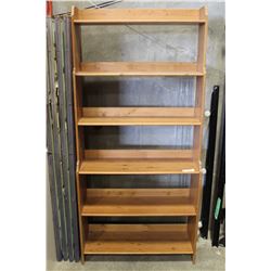 PINE OPEN STEPBACK BOOKCASE