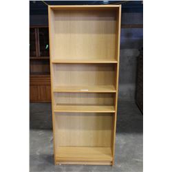 TALL WOOD BOOKSHELF