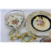 Image 3 : VINTAGE CHINA PIECES AND TWO VANITY CASES CHINA FLORAL ETC