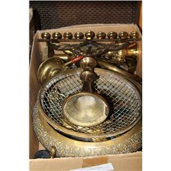 BRASS BOWL AND OTHER ITEMS