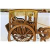 Image 2 : WOOD HORSE DRAWN CARRIAGE
