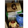 Image 1 : BOX OF TINS POTTERY BOWL AND CHINA