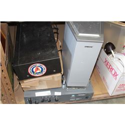 PEAVEY PA SYSTEM TAPE DECK AND SONY SURROUND SOUND SYSTEM