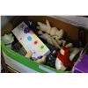Image 1 : TWO BOXES OF CRYSTAL AND FIGURES AND ESTATE GOODS