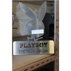 PLAYBOY ENERGY DRINK ADVERT SIGN