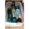 Image 1 : LOT OF COLORED GLASS INSULATORS