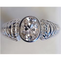 #2-STERLING SILVER CUBIC ZIRCONIA (APPROX.7.00G)