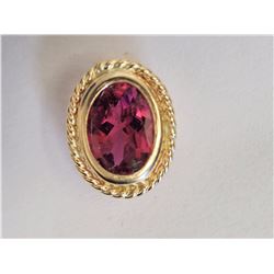 #7-14KT YELLOW GOLD TOURMALINE (0.70CT) PENDANT