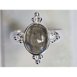 #27-STERLING SILVER LABRADORITE RING