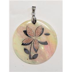 #33-STERLING SILVER MOTHER OF PEARL PENDANT