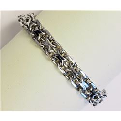 #47-STERLING SILVER MEN'S CHAIN BRACELET