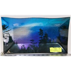 "NORTHERN LIGHTS" 14" RECTANGULAR HANDCRAFTED