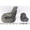 Image 1 : THE WOLF SCULPTURES ORIGINAL SET OF 2 HAND MADE