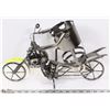 Image 1 : HANDCRAFTED METAL MOTORCYCLE BIKE WINE BOTTLE
