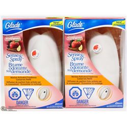 TWO GLADE SENSE & SPRAY AIR FRESHENERS