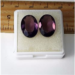 #16 - LOT OF 2 NATURAL MATCHED  AMETHYSTS